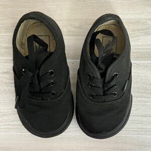 Vans Authentic Black Canvas Shoes Toddler Size 5.0